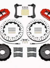 Wilwood Forged Narrow Superlite 6R Big Brake Front Brake Kit (Hat) - Drilled & Slotted Rotor - Red - Mini Cooper 2014-2015                                     - 140-15214-DR - Image 3
