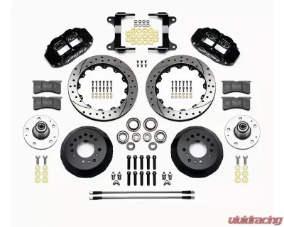 Wilwood Forged Narrow Superlite 6R Big Brake Front Brake Kit - Drilled & Slotted Rotor 14"- Black - Chevrolet Camaro | Pontiac Firebird 1982-1992 - 140-15279-D