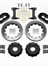 Wilwood Forged Narrow Superlite 6R Big Brake Front Brake Kit (Hat) - Drilled & Slotted Rotor 13"- Black - Chevrolet GMC C10 1963-1987                                     - 140-15304-D - Image 3