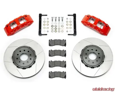 Wilwood SX6R Big Brake Dynamic Front Brake Kit - Slotted Rotor - Red - Chevrolet Corvette 1997-2013 - 140-15311-R