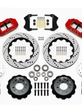 Wilwood Forged Narrow Superlite 6R Dust-Seal Big Brake Front Brake Kit - Drilled & Slotted Rotor - Red - Ford Mustang 1965-1969                                     - 140-15407-DR - Image 3