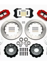Wilwood Forged Narrow Superlite 6R Dust-Seal Big Brake Front Brake Kit - Slotted Rotor - Red - Ford Mustang 1965-1969                                     - 140-15407-R - Image 3