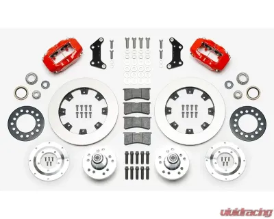 Wilwood Forged Dynalite Big Brake Front Brake Kit - Plain Rotor - Red - 140-15468-R