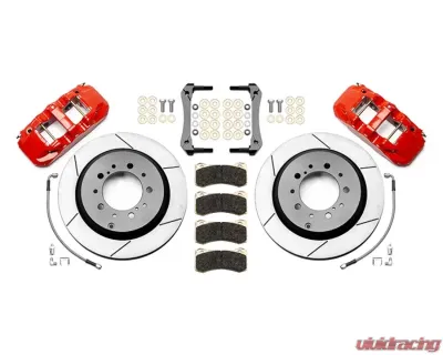Wilwood AERO4 Big Brake Truck Rear Brake Kit - Slotted Rotor - Red - Toyota Land Cruiser LC200 2008-2015 - 140-15474-R
