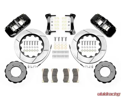 Wilwood AERO6 Big Brake Truck Front Brake Kit - Slotted Rotor - Black - Nissan Patrol Y61 1997-2018 - 140-15525