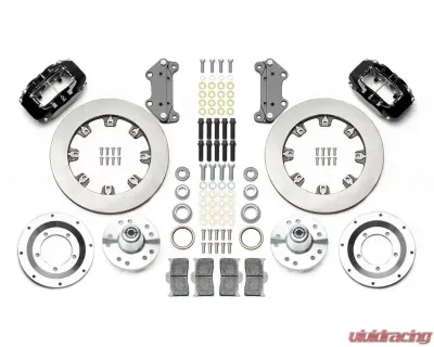 Wilwood Forged Dynalite Big Brake Front Brake Kit - Plain Rotor - Black - Chevy 1955-1957 - 140-15548