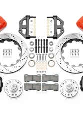 Wilwood AERO6 Big Brake Front Brake Kit - Drilled & Slotted Rotor - Red - Chevy 1955-1957                                     - 140-15558-DR - Image 3