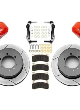 Wilwood AERO4 Big Brake Truck Rear Brake Kit - Slotted Rotor - Red - Nissan Patrol Y61 1997-2018                                     - 140-15597-R - Image 3
