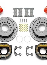 Wilwood Forged Dynapro Low-Profile Dust Seal Rear Parking Brake Kit - Drilled & Slotted Rotor - Red                                     - 140-15604-DR - Image 2