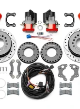 Wilwood Forged Dynapro Low-Profile Rear Electronic Parking Brake Kit - Drilled & Slotted Rotor - Red                                     - 140-15842-DR - Image 3