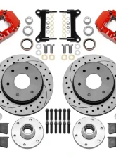Wilwood Forged Narrow Superlite 6R Front Big Brake Kit - Drilled & Slotted Rotor - Red - Chevrolet C10 1963-1987                                     - 140-15944-DR - Image 3