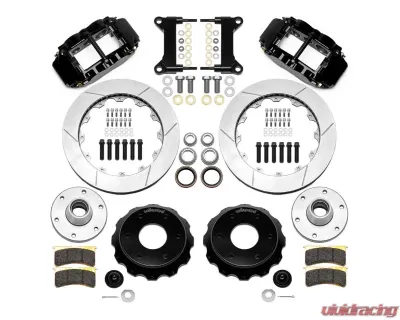 Wilwood Forged Narrow Superlite 6R Front Big Brake Kit  - Slotted Rotor - Black - Chevrolet C10 1963-1987 - 140-15945