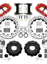 Wilwood Forged Narrow Superlite 6R Front Big Brake Kit (Hub) - Drilled & Slotted Rotor - Red - Chevrolet C10 1988-1998                                     - 140-15949-DR - Image 3