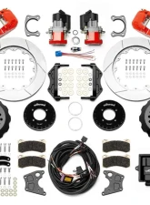 Wilwood AERO4 Big Brake Rear Electronic Parking Brake Kit - Plain Rotor - Red                                     - 140-16167-R - Image 3