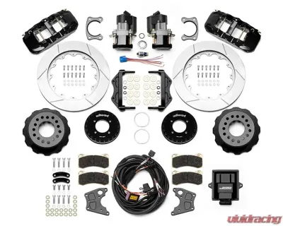 Wilwood AERO4 Big Brake Rear Electronic Parking Brake Kit - Plain Rotor - Black - 140-16173