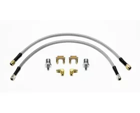 Wilwood Front Flexline Kit, -3, M10-1.0 IF / 1.5 IF,1/8 NPT 90 Degree