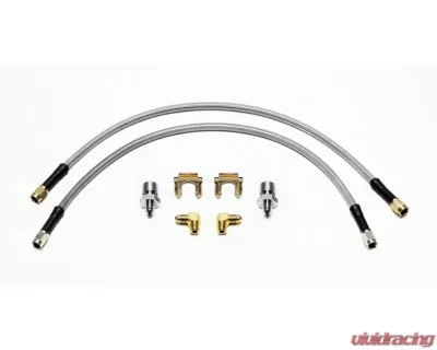 Wilwood Front Flexline Kit, -3, M10-1.0 IF / 1.5 IF,1/8 NPT 90 Degree - 220-12862