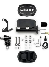 Wilwood Compact Tandem M/C w/Bracket and Valve 0.970 Black Ford Mustang 1964-1973                                     - 261-15666-BK - Image 2