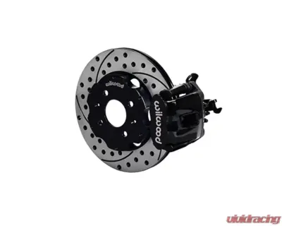 Wilwood Combination Parking Brake Caliper Rear Brake Kit, Drilled and Slotted Rotor - Black Honda Civic | Acura Integra - 140-10209-D