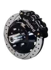 Wilwood Forged Narrow Superlite 6R Big Brake Front Brake Kit, Drilled and Slotted Rotors, Black - Ford Mustang 1970-1973                                     - 140-10220-D - Image 2