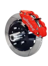 Wilwood Forged Narrow Superlite 6R Big Brake Front Brake Kit, Slotted Rotors, Red - Ford Mustang 1968-1969                                     - 140-10219-R - Image 2