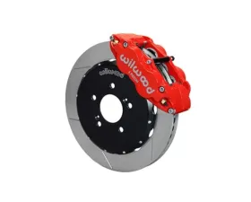 Wilwood Forged Narrow Superlite 6R Big Brake Front Brake Kit, Slotted Rotors - Red - Honda S2000 1999-2009