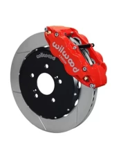 Wilwood Forged Narrow Superlite 6R Big Brake Front Brake Kit, Slotted Rotors - Red - Honda S2000 1999-2009                                     - 140-10309-R - Image 2