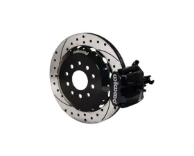 Wilwood Combination Parking Brake Caliper Rear Brake Kit - Drilled and Slotted Rotor - Black - Honda S2000 2000-2009