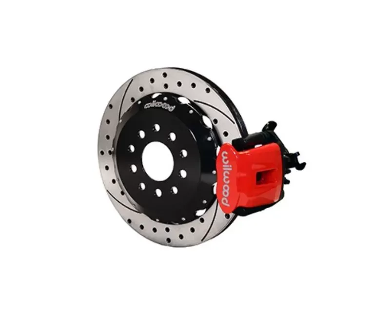 Wilwood Combination Parking Brake Caliper Rear Brake Kit - Drilled and Slotted Rotor - Red - Honda S2000 2000-2009 - 140-10310-DR