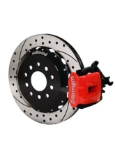 Wilwood Combination Parking Brake Caliper Rear Brake Kit - Drilled and Slotted Rotor - Red - Honda S2000 2000-2009                                     - 140-10310-DR - Image 2