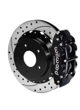 Wilwood Forged Narrow Superlite 4R Big Brake Rear Kit For OE Parking Brake - Drilled and Slotted Rotor - Black - Chevrolet Corvette 1965-1982                                     - 140-10471-D - Image 2