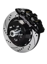 Wilwood AERO6 Big Brake Front Brake Kit, Drilled and Slotted Rotor - Black                                     - 140-10641-D - Image 2