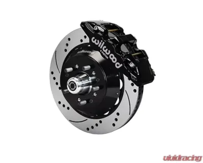 Wilwood AERO6 Big Brake Front Brake Kit, Drilled and Slotted Rotor - Black - 140-10641-D