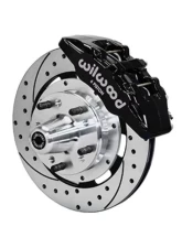 Wilwood Forged Dynapro 6 Big Brake Front Brake Kit (Hub), Drilled and Slotted Rotor - Black                                     - 140-10739-D - Image 2