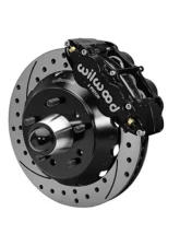 Wilwood Forged Narrow Superlite 6R Big Brake Front Brake Kit (Hub), Drilled and Slotted Rotor - Black - Chevrolet C10 1960-1987                                     - 140-10775-D - Image 2