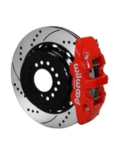 Wilwood AERO4 Big Brake Rear Parking Brake Kit, Drilled and Slotted Rotor - Red                                     - 140-10947-DR - Image 2