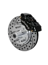 Wilwood Forged Dynalite Pro Series Front Brake Kit - Drilled and Slotted Rotor - Black - Ford Mustang 1970-1973                                     - 140-11073-D - Image 2