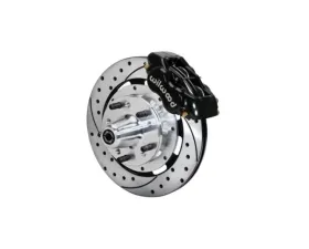 Wilwood Forged Dynalite Big Brake Front Brake Kit (Hub), Drilled and Slotted Rotor - Black - Chevrolet Camaro | Pontiac Firebird 1982-1992