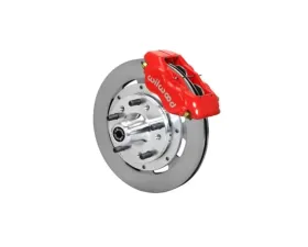 Wilwood Forged Dynalite Big Brake Front Brake Kit (Hub), Slotted Rotor - Red - Chevrolet Camaro | Pontiac Firebird 1982-1992