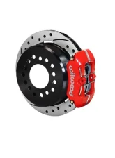 Wilwood Forged Forged Dynapro Low-Profile Rear Parking Brake Kit - Drilled and Slotted Rotor - Red - Chevrolet Impala | Corvette 1957-1964                                     - 140-11827-DR - Image 2