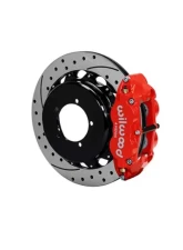 Wilwood Forged Narrow Superlite 4R Big Brake Rear Parking Brake Kit - Drilled and Slotted Rotor - Red                                     - 140-11877-DR - Image 2