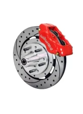 Wilwood Forged Dynalite Big Brake Front Brake Kit (Hub) - Drilled and Slotted Rotor - Red                                     - 140-12306-DR - Image 2