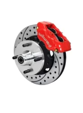 Wilwood Forged Dynalite Pro Series Front Brake Kit - Drilled and Slotted Rotor - Red - Ford Mustang 1964-1965                                     - 140-12535-DR - Image 2