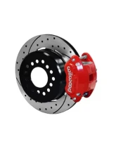 Wilwood D154 Rear Parking Brake Kit - Drilled and Slotted Rotor -  Red                                     - 140-12567-DR - Image 2