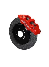 Wilwood AERO6 WCCB Carbon-Ceramic Big Brake Front Brake Kit - Plain Face Rotor - Red - Ford Mustang 2005-2014                                     - 140-12756-CSICR - Image 2