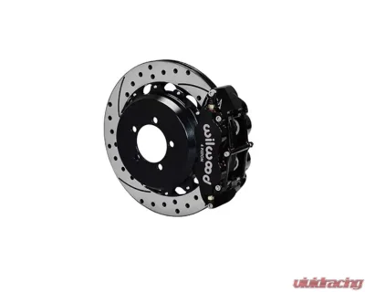 Wilwood Forged Narrow Superlite 4R Big Brake Rear Brake Kit For OE Parking Brake - Drilled and Slotted Rotor - Black - Toyota 86 | FRS 2012-2020 - 140-12871-D