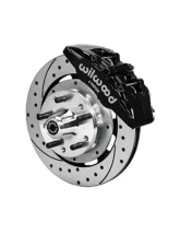 Wilwood Forged Dynapro 6 Big Brake Front Brake Kit (Hub) - Drilled and Slotted Rotor - Black - Ford Mustang 1965-1969                                     - 140-12947-D - Image 2