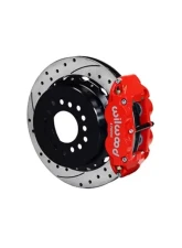 Wilwood Forged Narrow Superlite 4R Big Brake Rear Parking Brake Kit - Drilled and Slotted Rotor - Red                                     - 140-12964-DR - Image 2