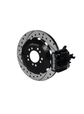 Wilwood Combination Parking Brake Caliper Rear Brake Kit - Drilled and Slotted Rotor - Black - Ford Focus ST 2013+                                     - 140-13031-D - Image 2