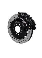 Wilwood Forged Narrow Superlite 6R Big Brake Front Brake Kit (Hat) - Drilled and Slotted Rotor - Black - Hyundai Genesis Coupe 2008+                                     - 140-13044-D - Image 2